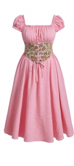 Oktoberkjole - Elfrida - lyserød kjole 