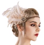 1920´er Gatsby/Charleston accessories - headpiece, champagne - deluxe