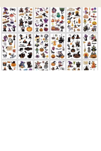 Midlertidige tatoveringer: Sjov Halloween -  30 ark