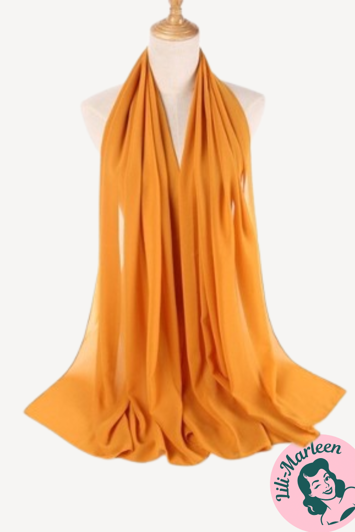 Chiffon Sjal, brændt orange