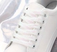 SNØREBÅND 120 CM – IRISERENDE HVID / PERLEMOR