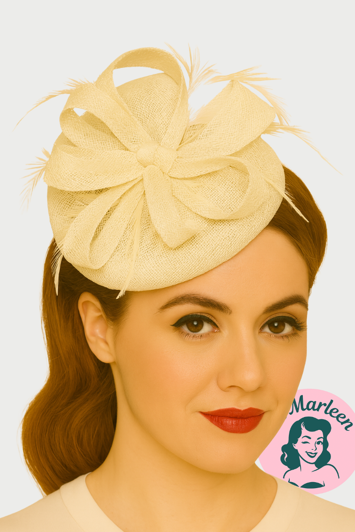 Betager/hat på hårbøjle, creme