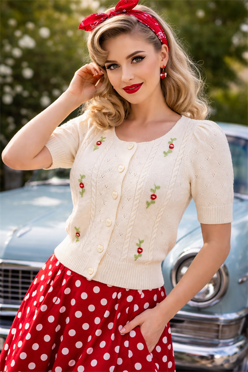 Miss Rosie Cardigan – feminin 50’er strik i klassisk snit