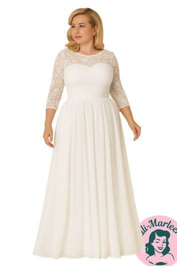 Lang gallakjole - Ida Anette, hvid 