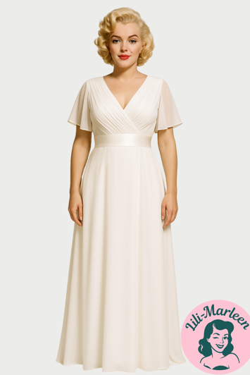 Lang gallakjole - Cornelia, hvid 