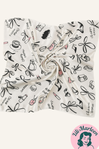 Satin tørklæde til håret eller hals girls will be girls