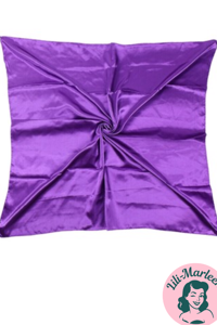 Satin tørklæde til håret eller hals, lilla