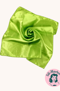 Satin tørklæde til håret eller hals, forårsgrøn