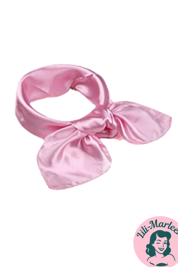 Satin tørklæde til håret eller hals, sart lyserød