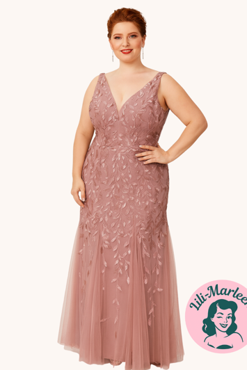 Lang gallakjole - Asta, rosa