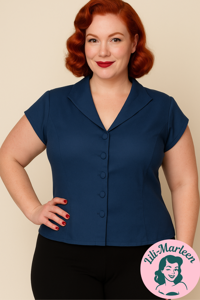 Skjorte: Dream master - navyblå str. 36 - 54