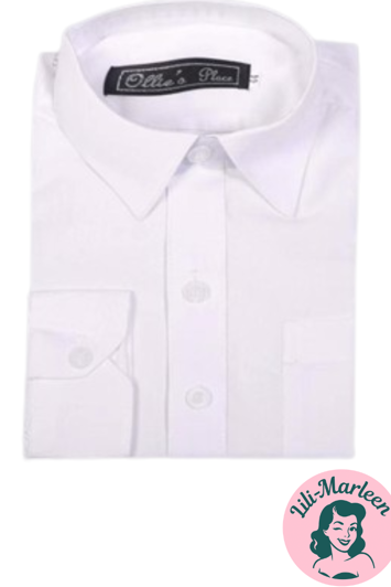 Skjorte til drenge, hvid