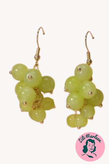 Øreringe; vindrueklase - grøn