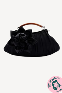 Konval, sort - med sød rose og et lille håndtag