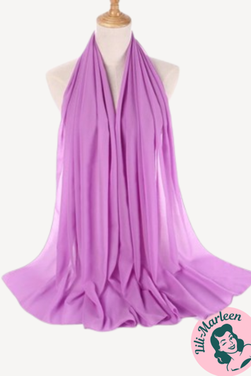 Chiffon Sjal, rosenviolet