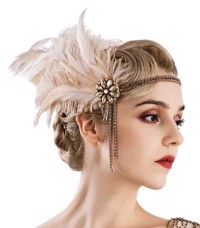 1920´er Gatsby/Charleston accessories - headpiece, champagne - deluxe