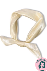 Satin tørklæde til håret eller hals, ivory