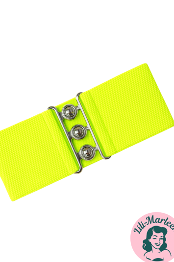 Bredt elastisk bælte, neongrøn - Hospitalbælte