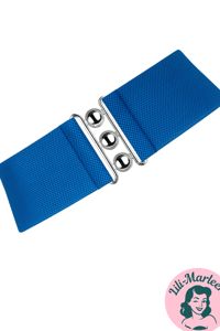 Bredt elastisk bælte, frostblå - Hospitalbælte