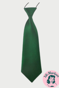 Børne slips, mørke grønt