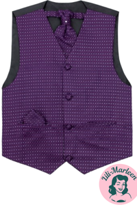 Vestsæt; Villads, mørk lilla - flot vestsæt i 3 dele til en speciel lejlighed 