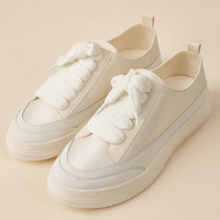 Satin Sneakers - Mynte, hvid satin