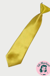 Børne slips, guld - mørk