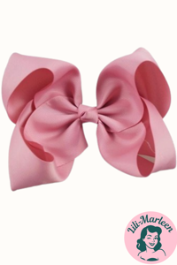 Gigant hårsløjfe på klips, gammelrosa
