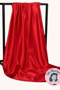 Vintage tørklæde til håret eller hals, rød - ekstra stort