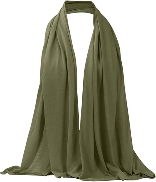 Chiffon Sjal, lys army-grøn