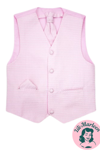 Vestsæt; Villads, lyserød - flot vestsæt i 3 dele til en speciel lejlighed 