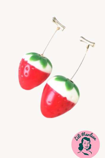 Juicy Strawberry – røde jordbærøreringe med retro-twist