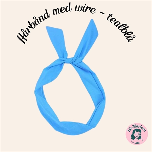 Hårbånd med wire - tealblå