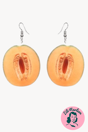 Øreringe - store galia melon