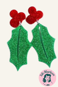 Hængeøreringe; kristtjørn, store