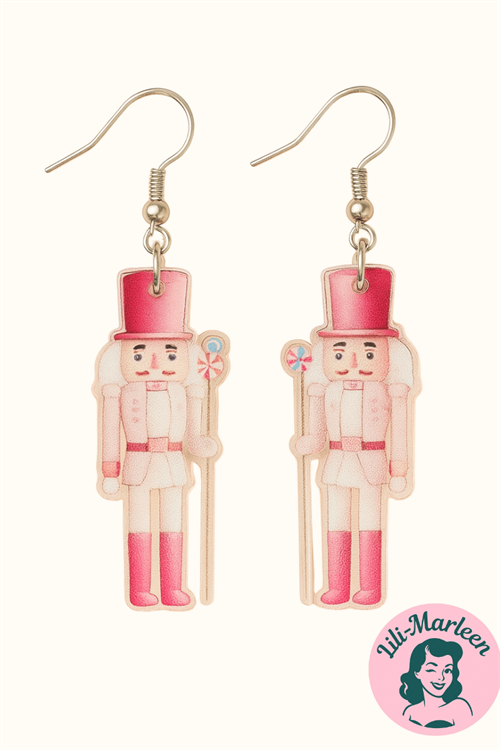 Ørestikker – Miss Pink Nutcracker – Sød, Legende og Perfekt til Julemagien