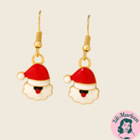 Juleøreringe - Hængeøreringe med nissemand 