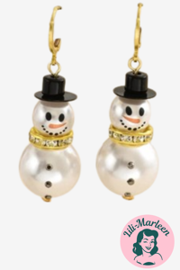 Hængeøreringe; de glade snemænd, små