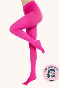 Farvede strømpebukser - hot pink