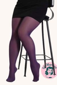 Farvede strømpebukser: - Lilla 