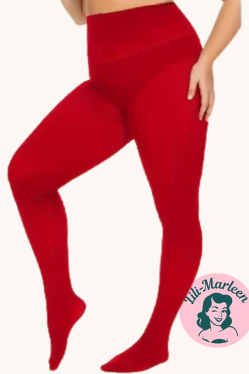 Farvede strømpebukser - røde
