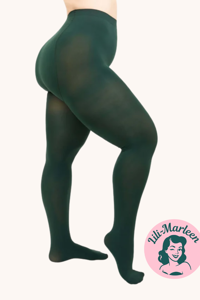 Farvede strømpebukser - mørk grønne