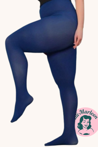 Farvede strømpebukser: - navyblå