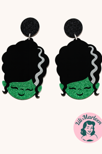 Hængeøreringe -  den grønne heks