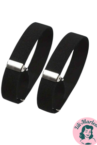 Skjorteholdere, sort – Vintage 1920’er Tilbehør til Mænd