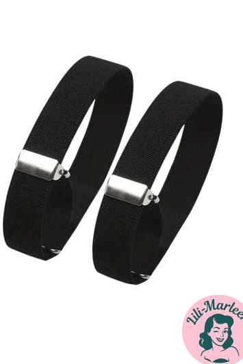 Skjorteholdere, sort – Vintage 1920’er Tilbehør til Mænd