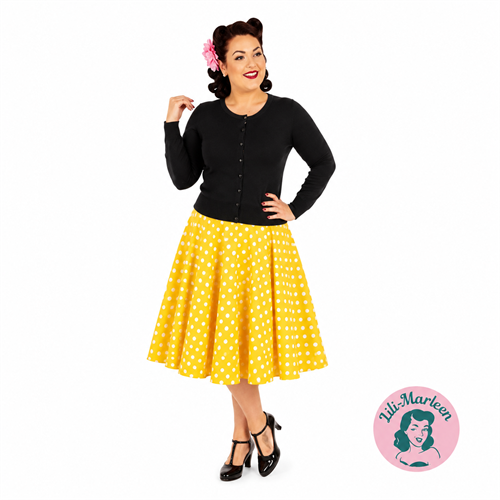 Lady Love Klassisk hvid cardigan til vintage- og rockabilly-look