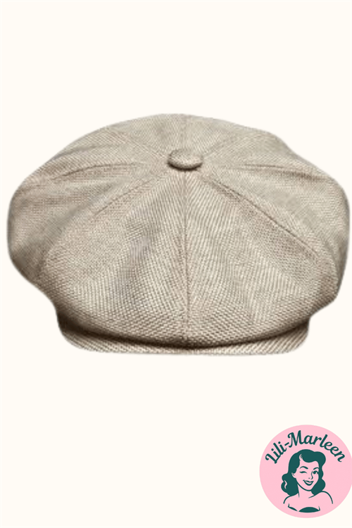 Peaky Blinders Newsboy Cap - Sand - Velegnet til sommerbrug 
