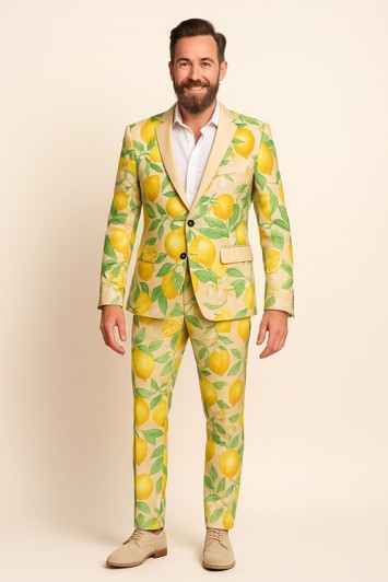Jakkesæt til mænd - Mister Lemon Zest – det frækkeste jakkesæt i citrusland! 