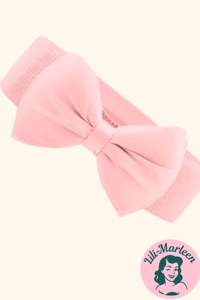 Bredt elastisk bælte med satin sløjfe, lyserød